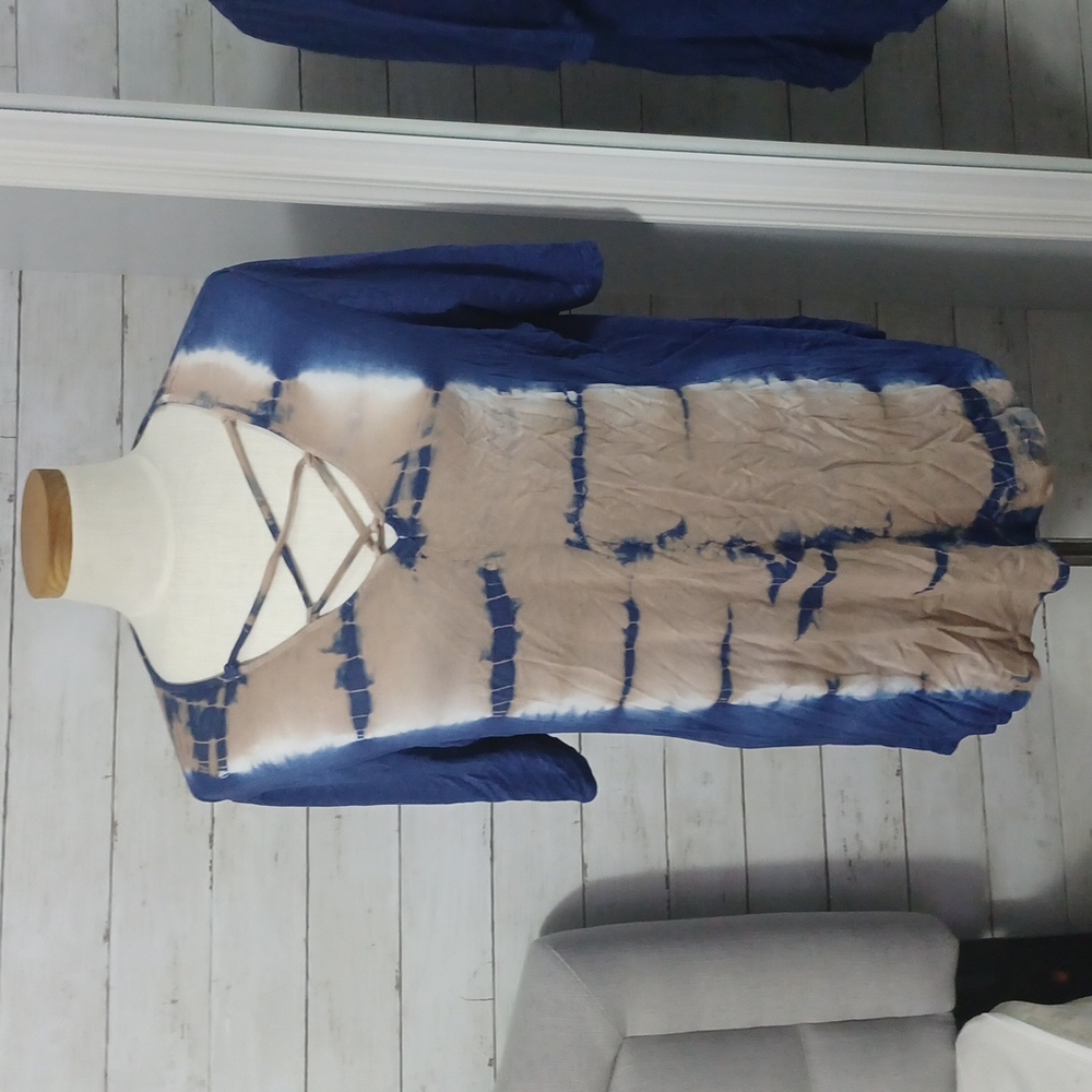 Ava James Womens Tye-Dye Top 2X